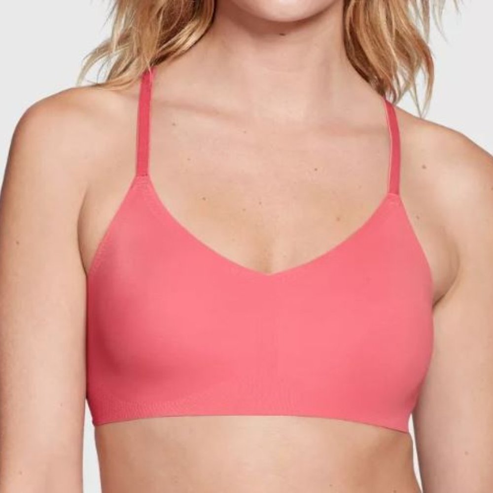 True & Co. Everybody Pink Lace Racerback Bralette Bra Size S - Picture 3 of 4